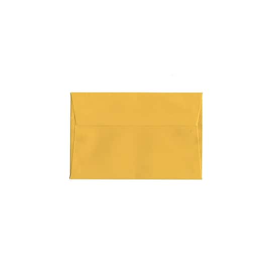 JAM Paper 6" x 9" Sunflower Yellow Paper Booklet Envelopes, 25ct.